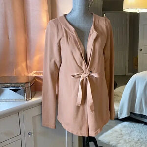 DIXIE NWOT Cotton Cardigan Front Bow Closure, Size L